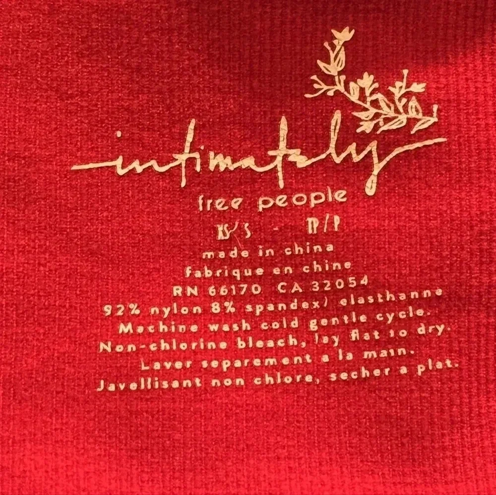 Free People, Size XS/S, Cherry Red Strappy Crop